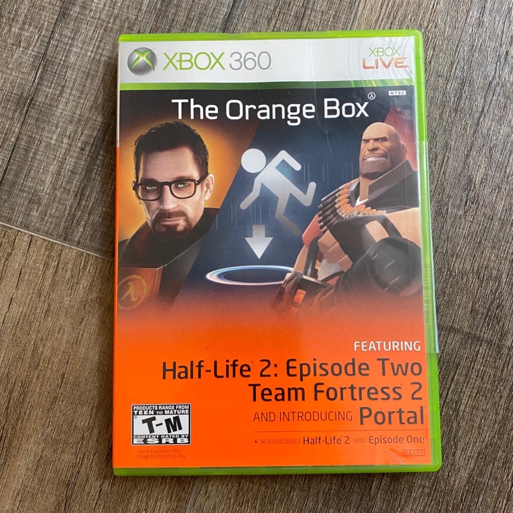 The Orange Box Xbox 360 Half-Life 2 Portal Team Fortress 2 Complete NTSC Valve